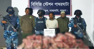 বরগুনায় ১০২ কেজি হরিণের মাংসসহ শিকারি আটক